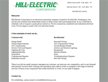 Tablet Screenshot of hillelectriccorp.com